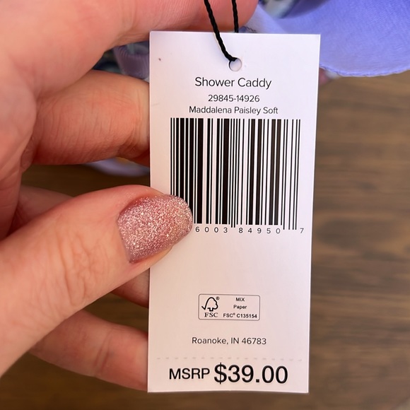 NEW Vera Bradley Shower Caddy in Maddalena Paisley Soft - Picture 10 of 10